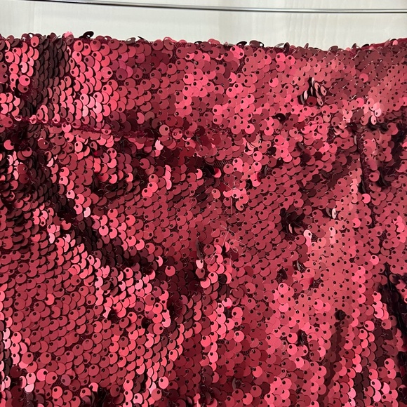 COPY - Matte Sequin Red Midi Skirt - Picture 4 of 5